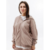 Толстовка жіноча (костюм) Nike W Nsw Jrsy Os Fz Hoodie Beige