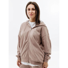Толстовка жіноча (костюм) Nike W Nsw Jrsy Os Fz Hoodie Beige