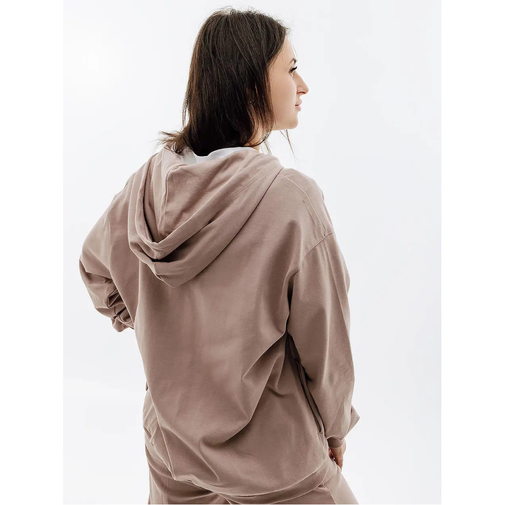 Толстовка жіноча (костюм) Nike W Nsw Jrsy Os Fz Hoodie Beige