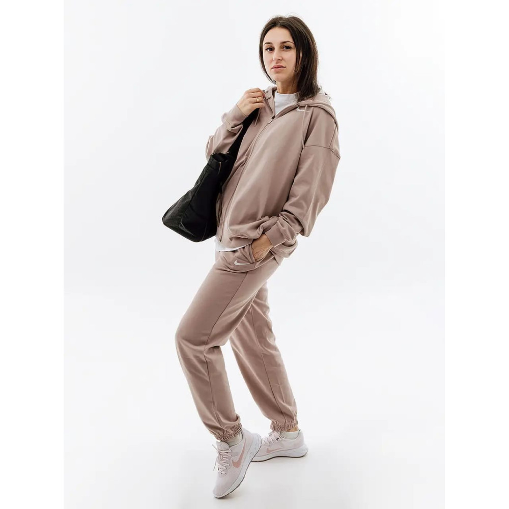 Толстовка жіноча (костюм) Nike W Nsw Jrsy Os Fz Hoodie Beige