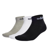 Шкарпетки Adidas LINEAR ANKLE CUSHIONED SOCKS 3P білі/сірі/чорні (3 пари)