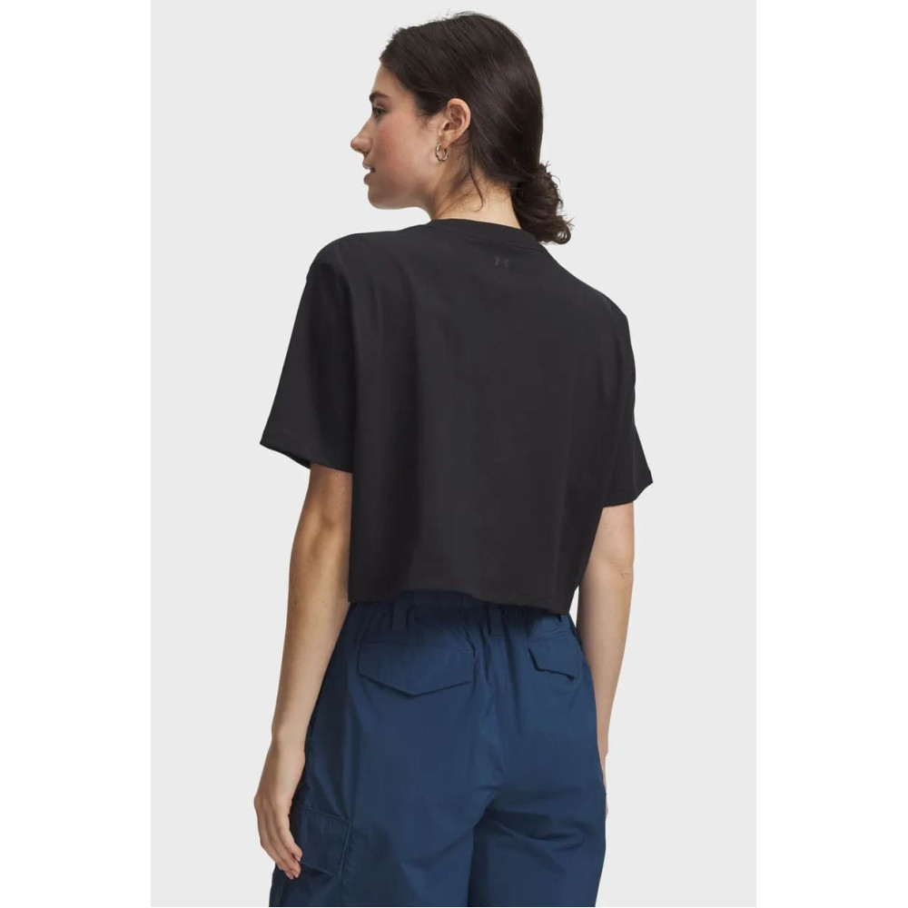 Женская  футболка UA W SCRIPTHEART CROP SS-BLK