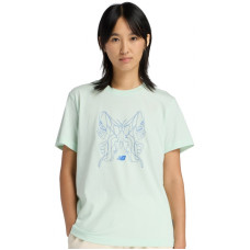 Жіноча м'ятна футболка Butterfly Oversized New Balance