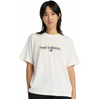 Жіноча біла футболка Sport Relaxed Graphic New Balance 
