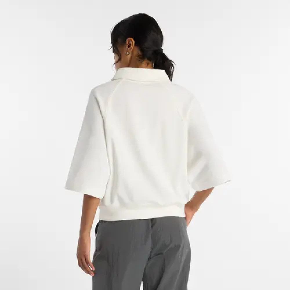 Футболка NB женская Coastal Fleece Oversized Polo бежев