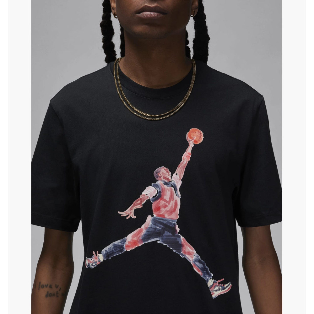 Чоловіча футболка Air Jordan Jumpman Watercolor Short Sleeve Shirt Black