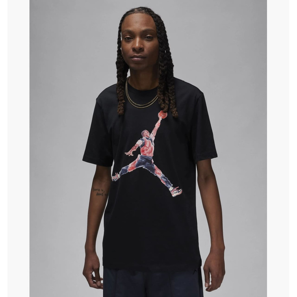 Чоловіча футболка Air Jordan Jumpman Watercolor Short Sleeve Shirt Black