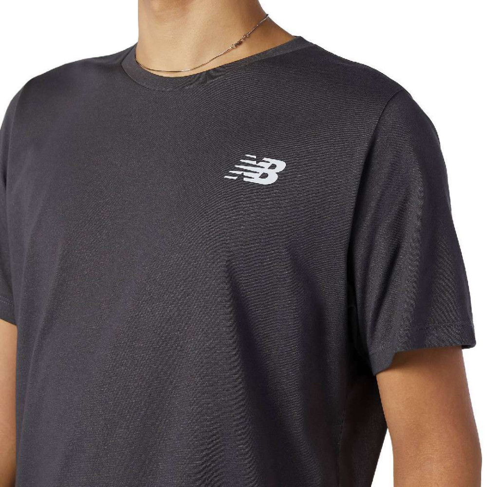 Мужская черная футболка New Balance Heathertech