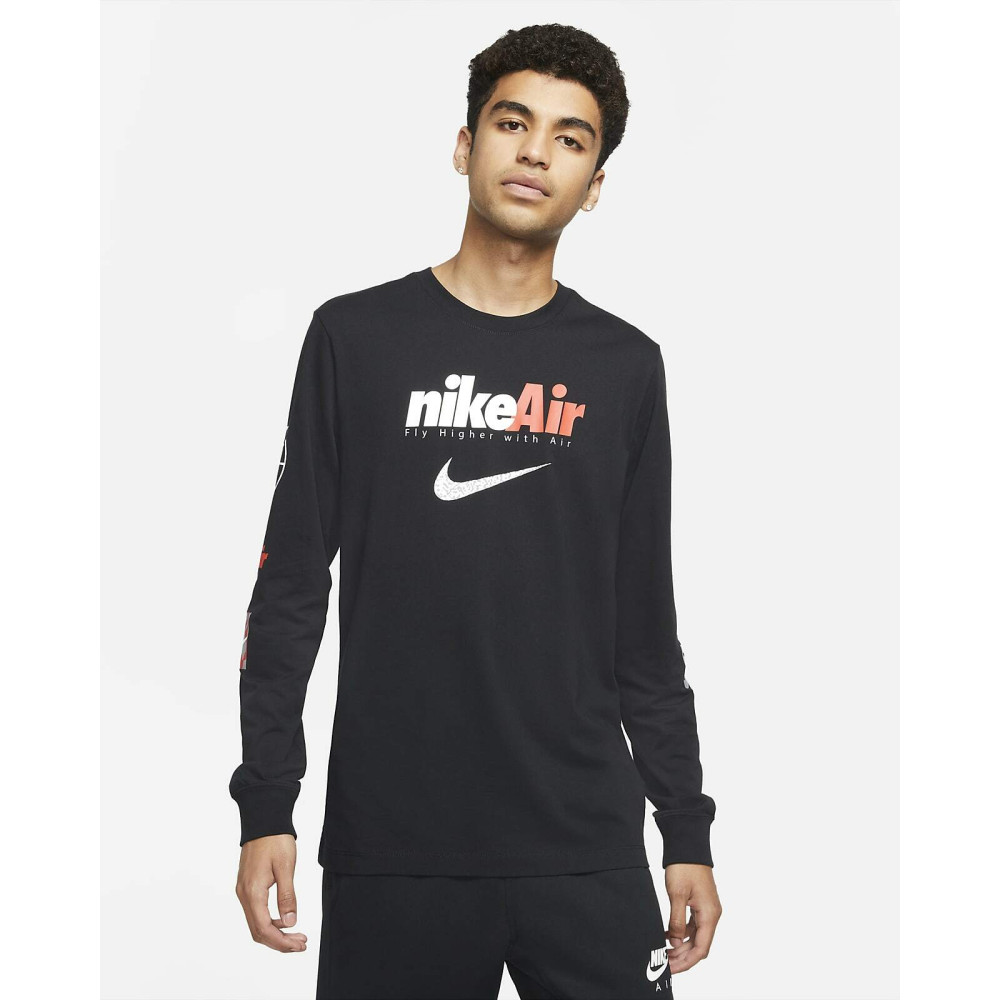 Чоловіча чорна футболка NIKE swoosh
