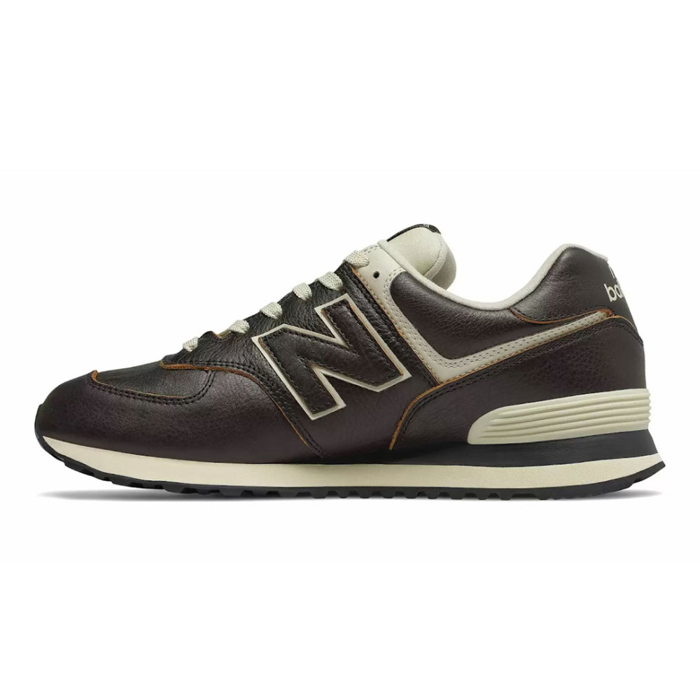 Мужские коричневые кроссовки New Balance 574 Leather