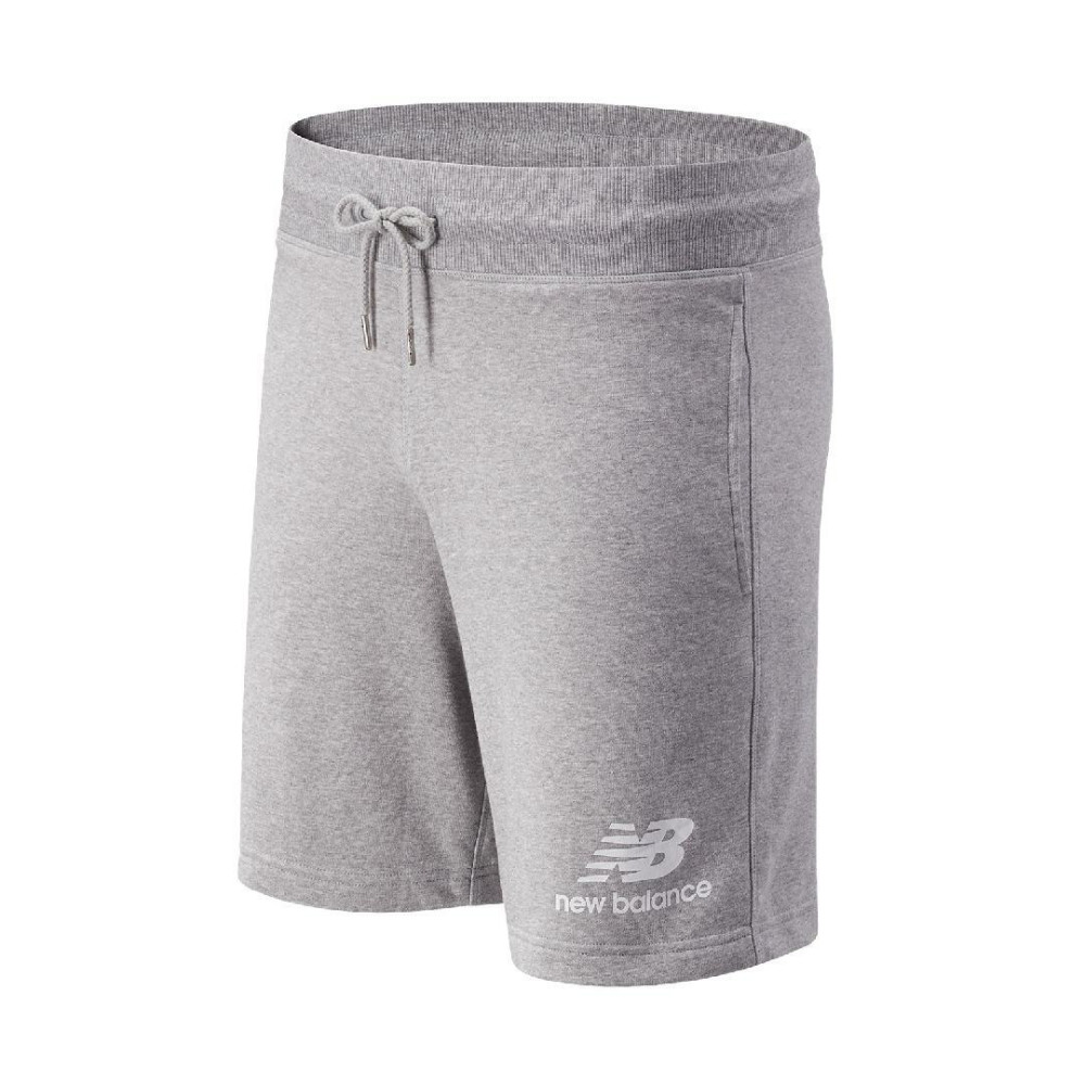 Чоловічі сірі шорти New Balance Essentials Stacked Logo