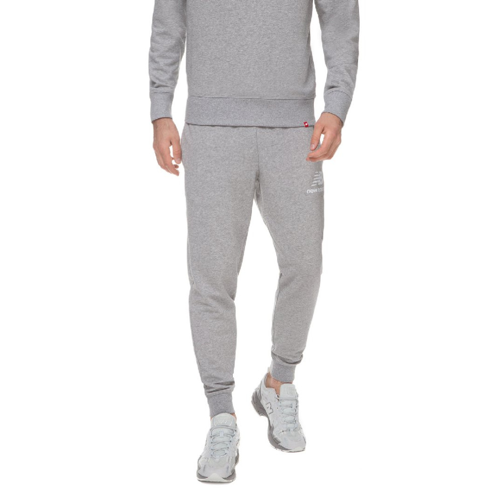 Чоловічі сірі спортивні штани New Balance Essentials Stacked Logo