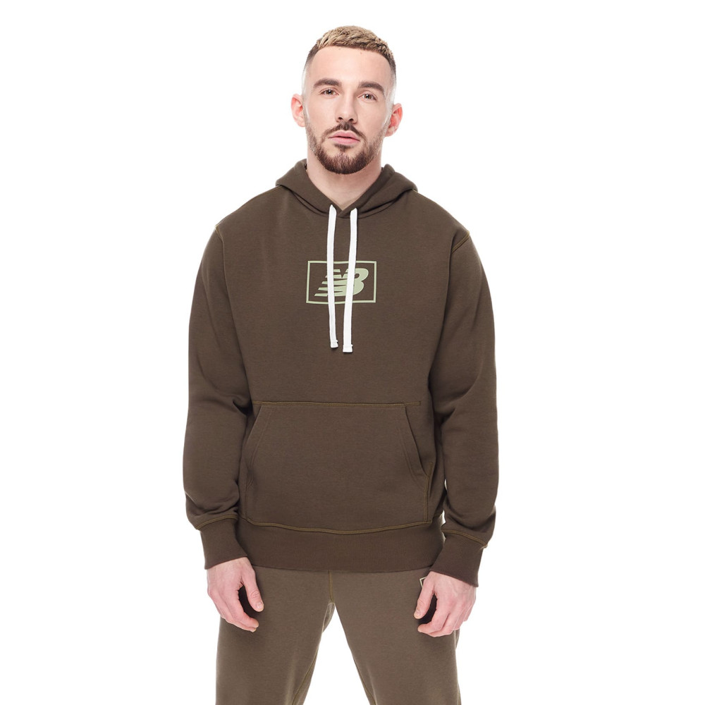 Коричневое худи NB Essentials Brushed Back